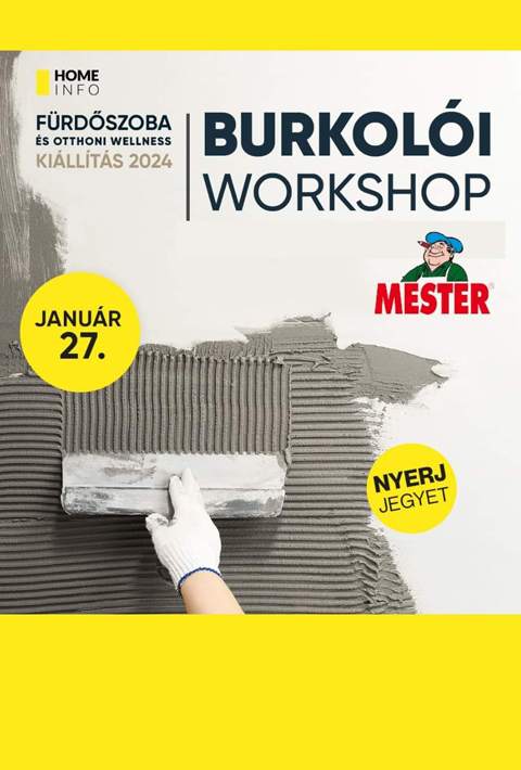Burkolói Workshop JANUÁR 28-án!